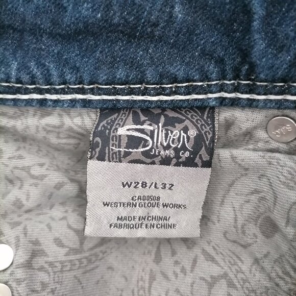 Silver Jeans Co. Womens Denim Blue Mid Rise Suki Surplus Bootcut Jeans Sz 28/32 - Picture 6 of 7